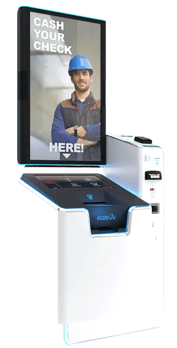 HyperKiosk leading with cheque cashing.