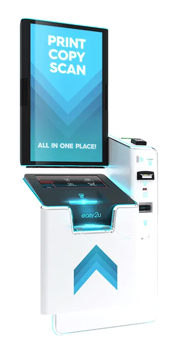 HyperKiosk leading with printing, copying and scanning.